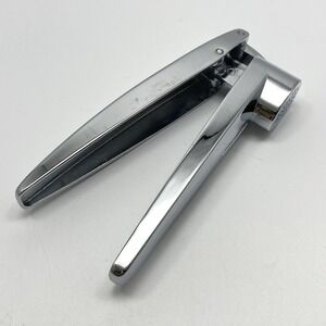 Farberware Garlic Press Easy Clean Wide Grip Utensil Silver Chrome Plated Metal